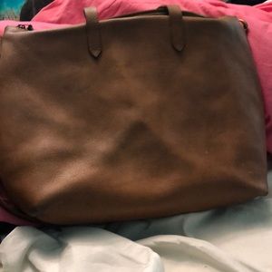 MADEWELL leather Transport Tote